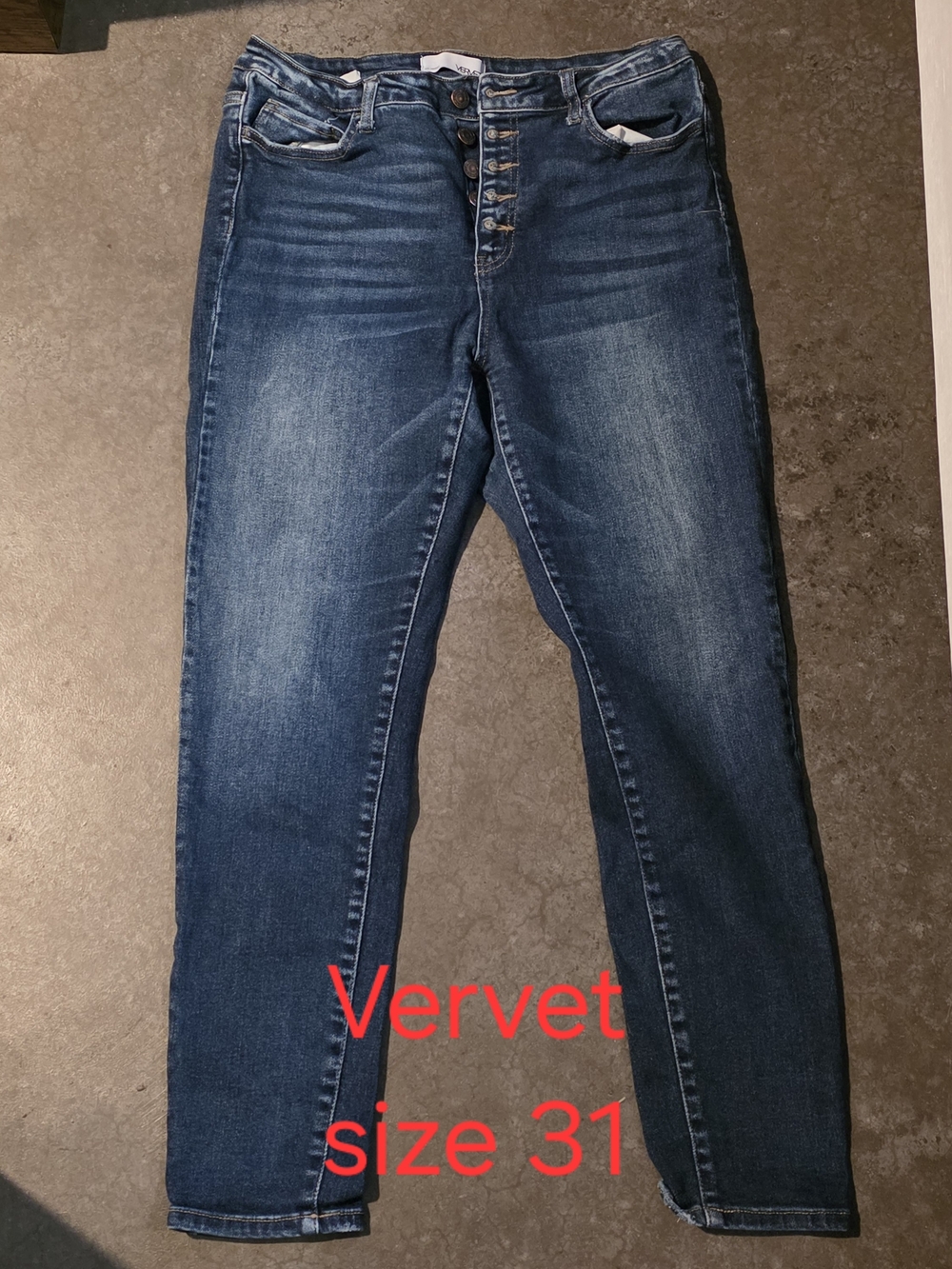 VERVET BY FLYING MONKEY Dark Blue Skinny Jeans
